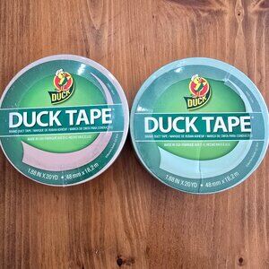 2 New Rolls Duck Brand Duct Tape Tan & Light Green 1.88 Inch X 20 Yd Each Roll
